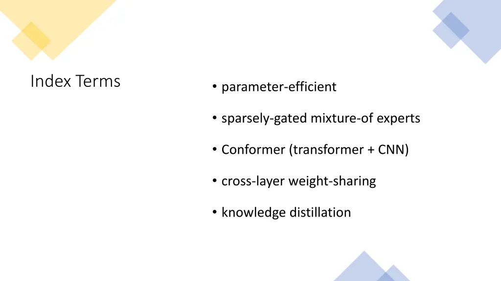 index terms