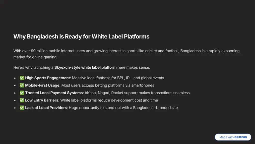 why bangladesh is ready for white label platforms
