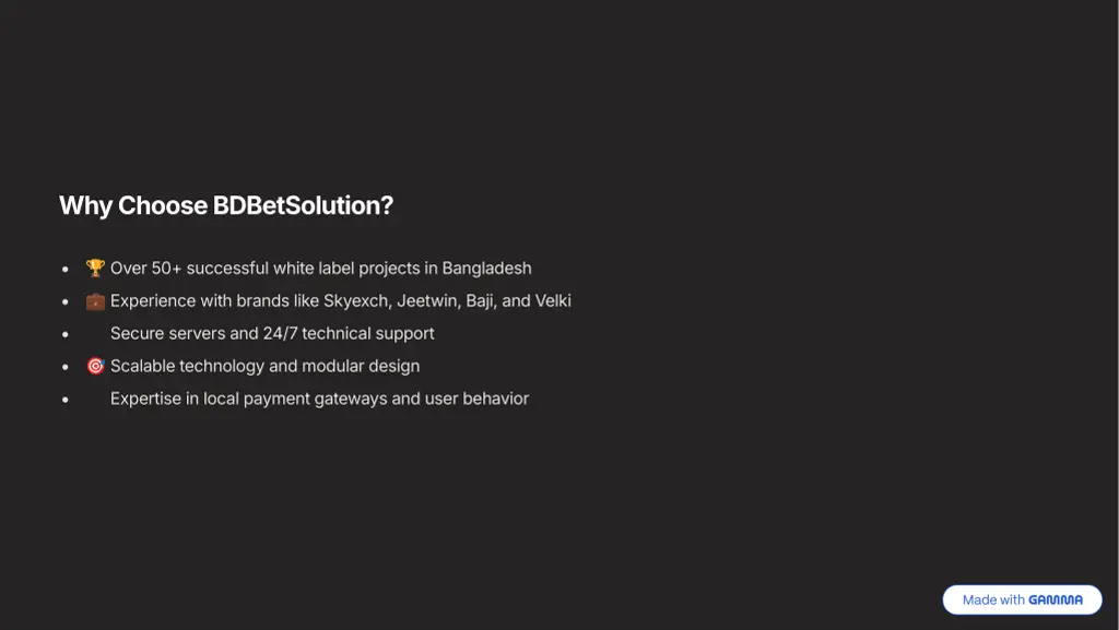 why choose bdbetsolution