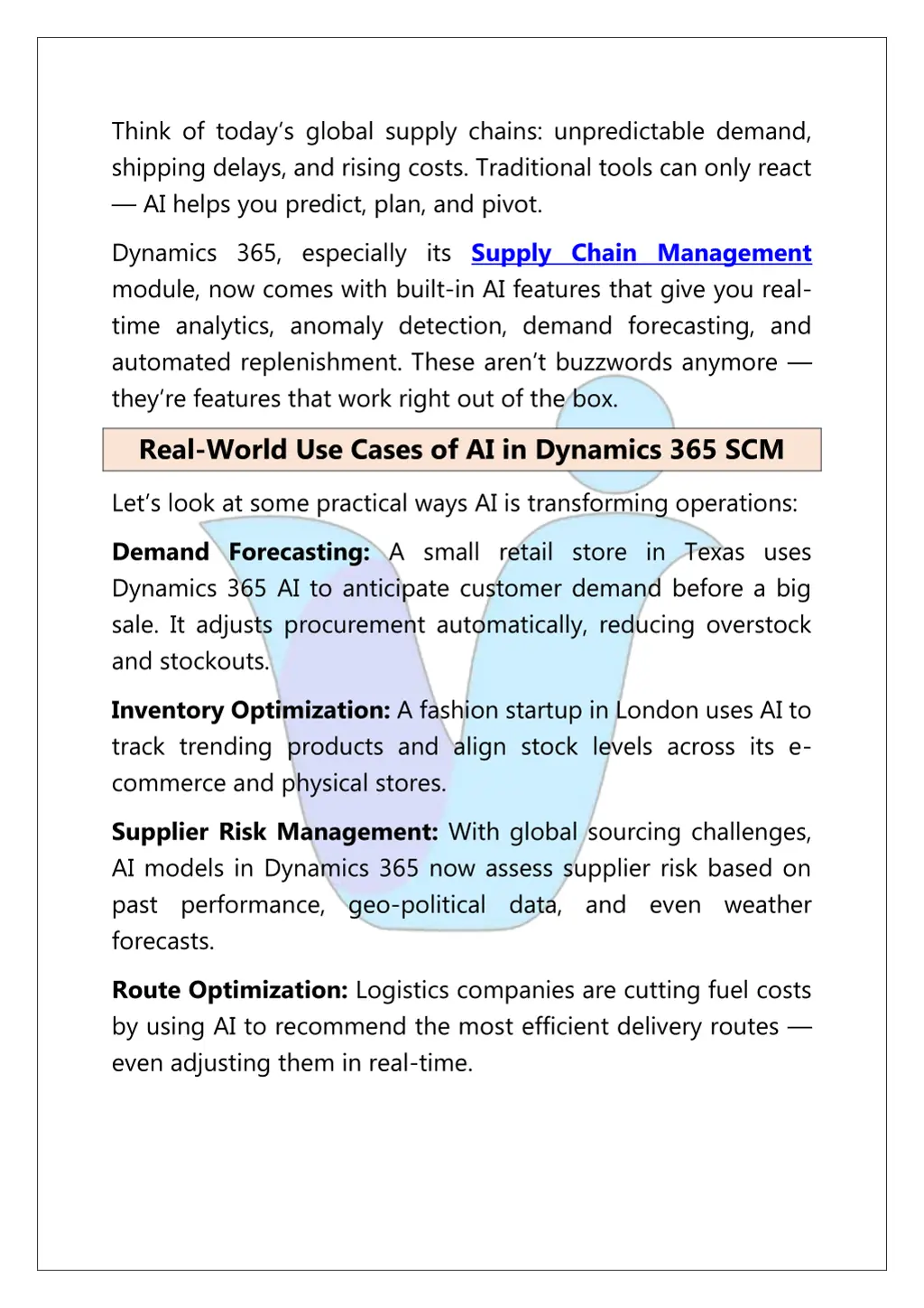 think of today s global supply chains