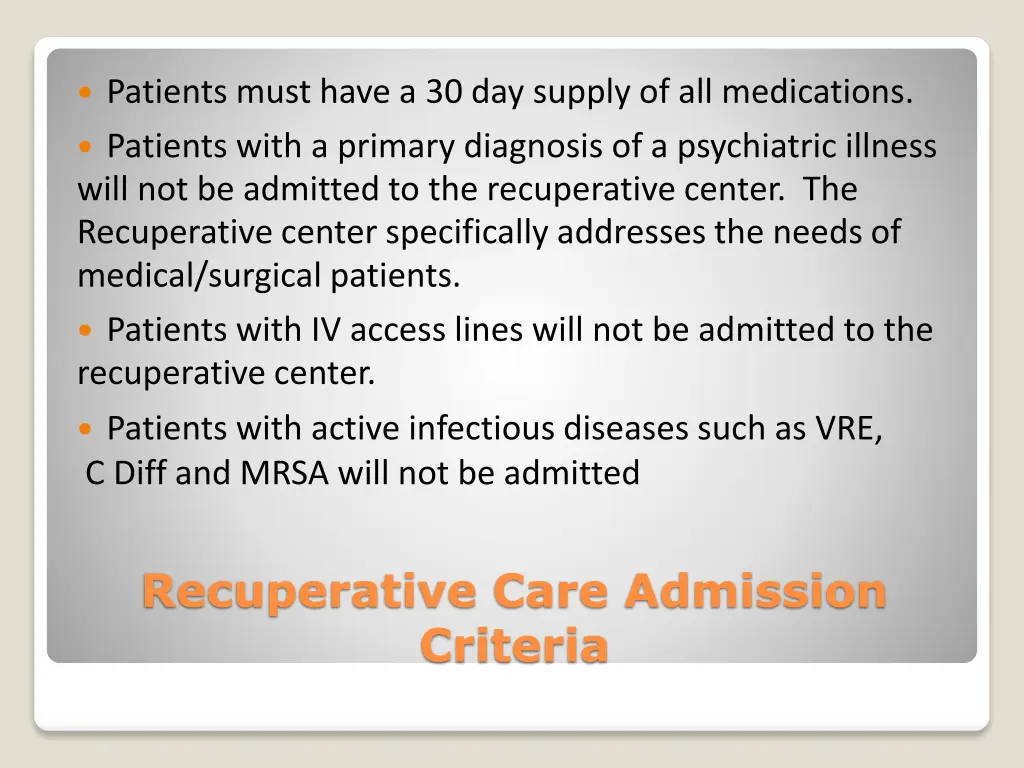 patients must have a 30 day supply