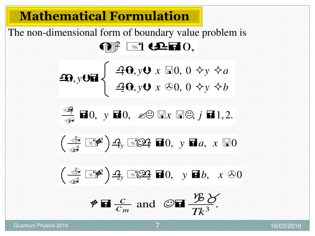 mathematical formulation