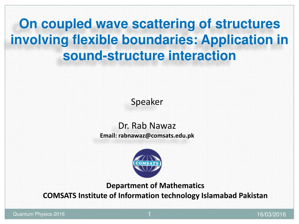 on coupled wave scattering of structures