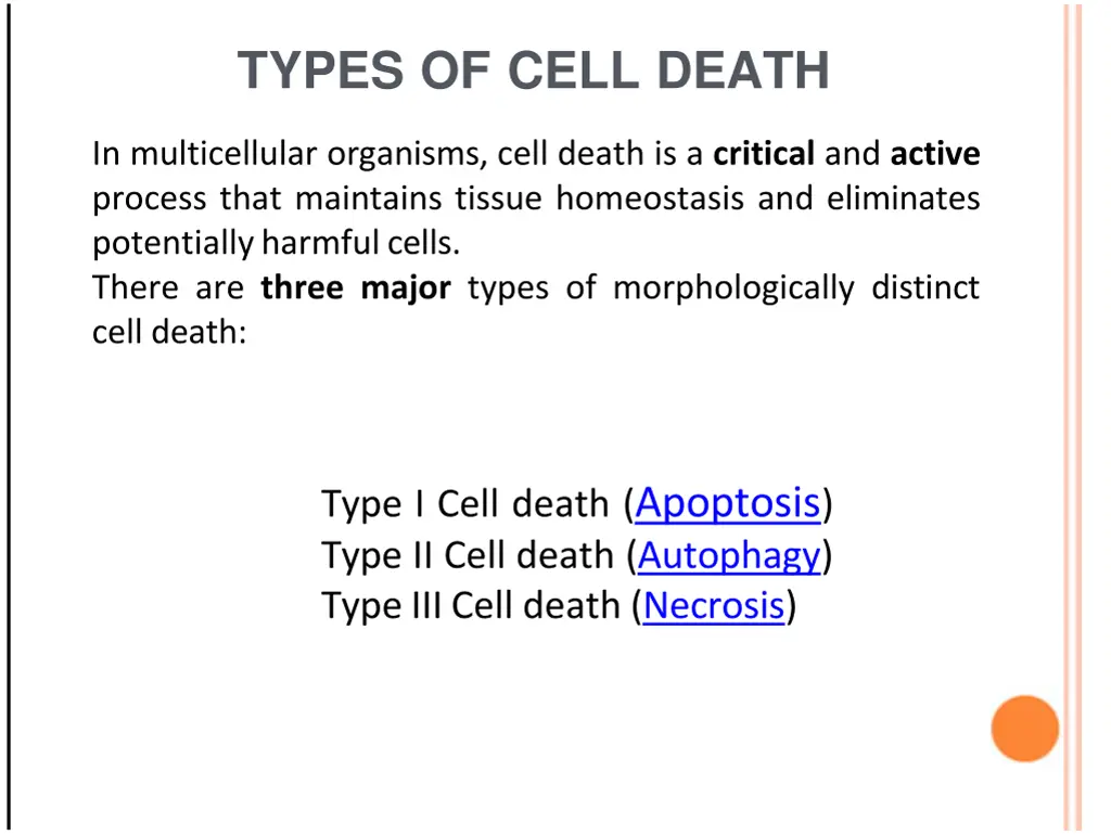 types of cell death