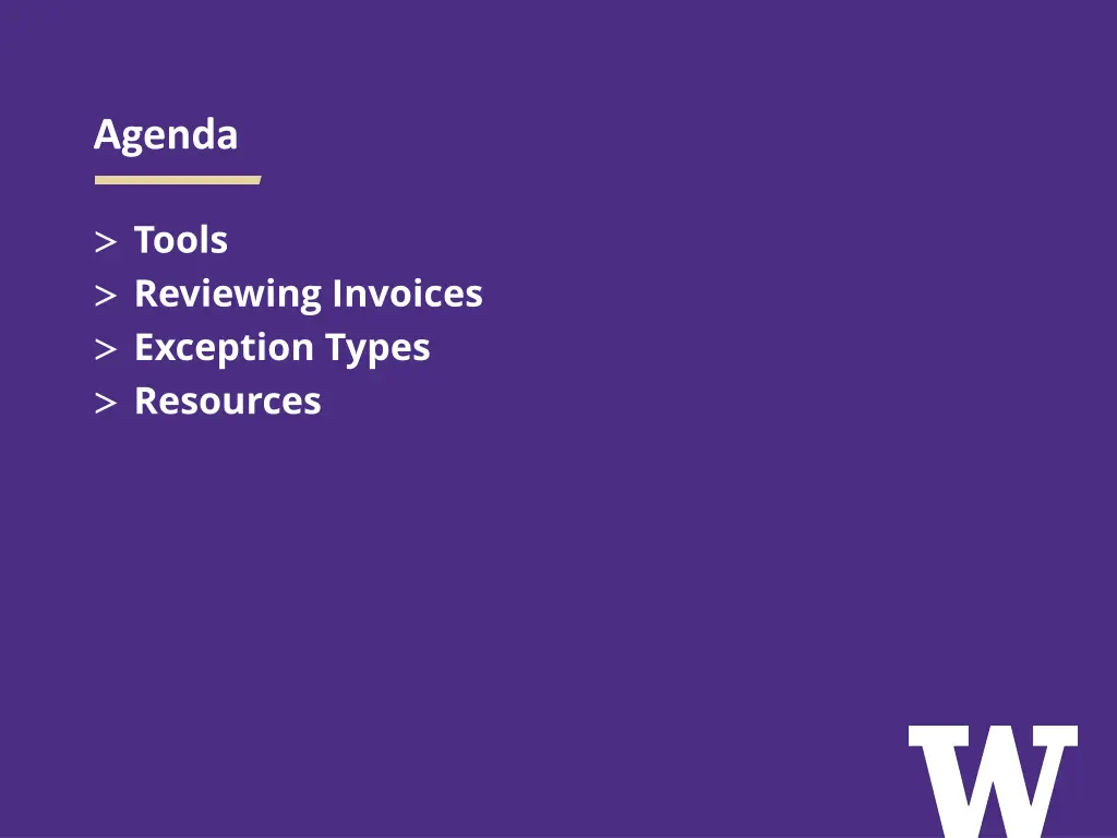agenda