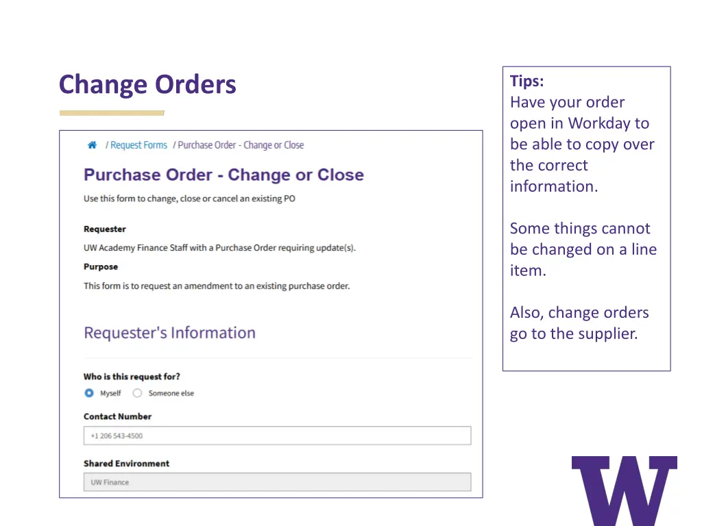 change orders 1