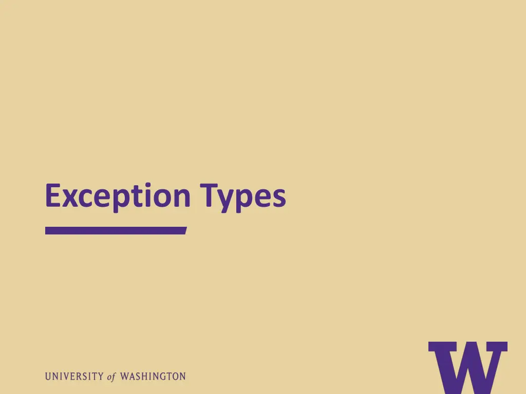 exception types