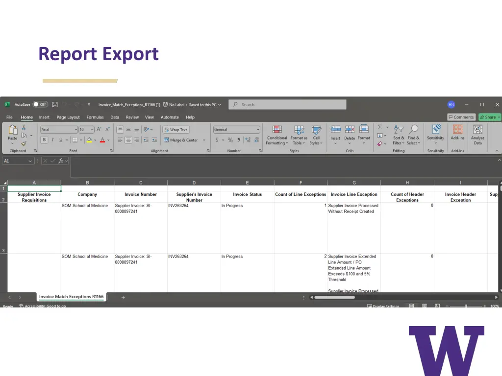 report export