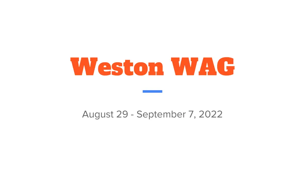 weston wag