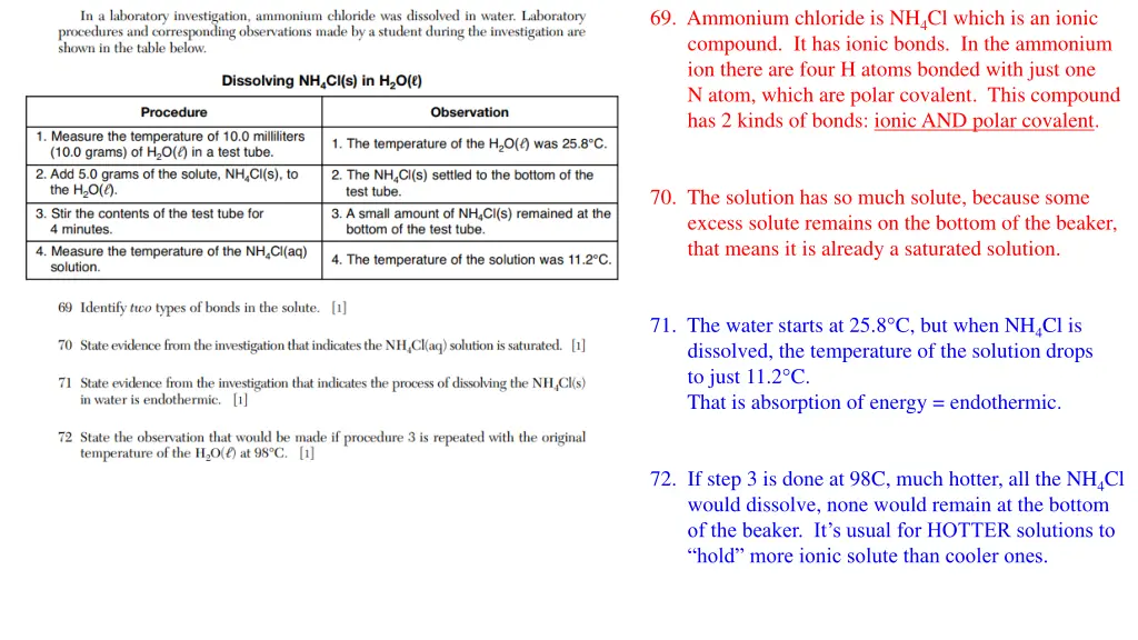 69 ammonium chloride is nh 4 cl which is an ionic