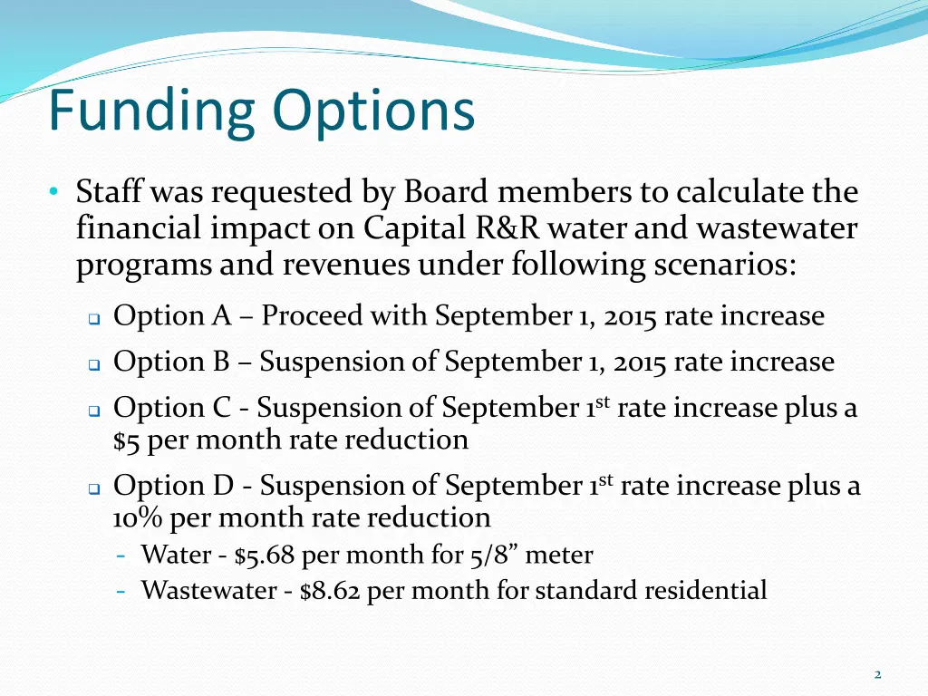funding options