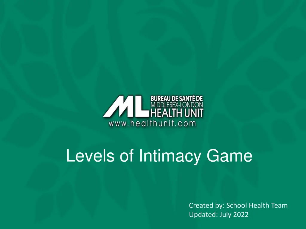 levels of intimacy game