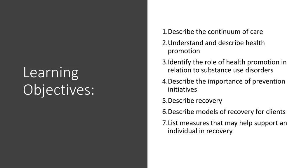 1 describe the continuum of care