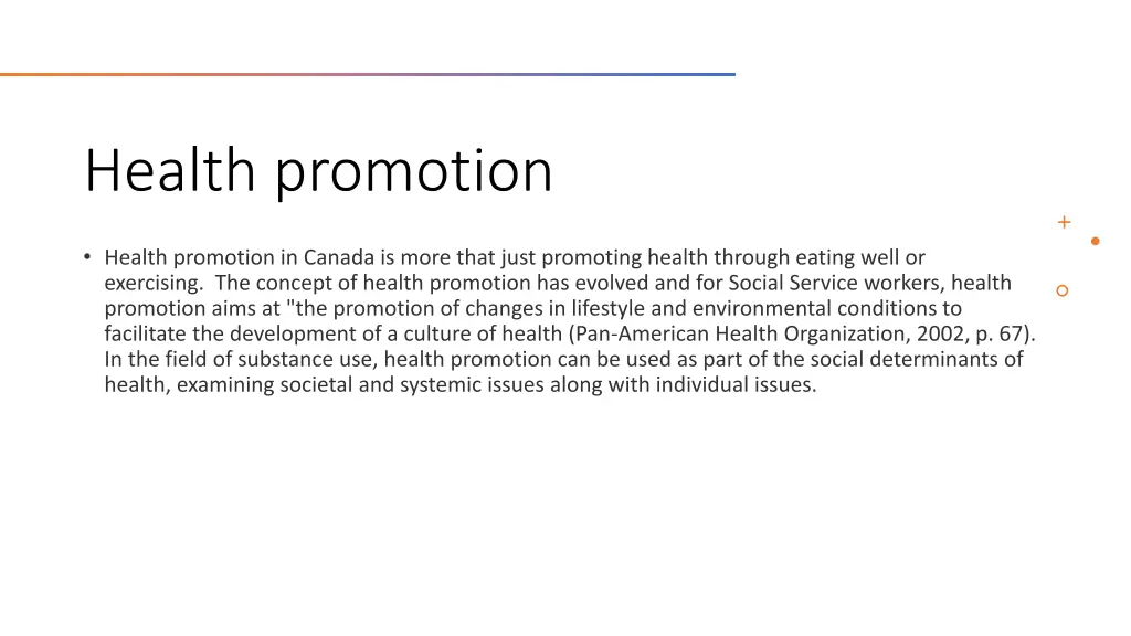 health promotion