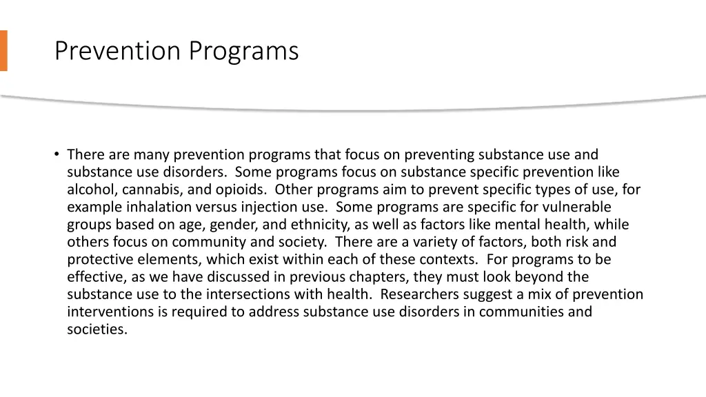 prevention programs