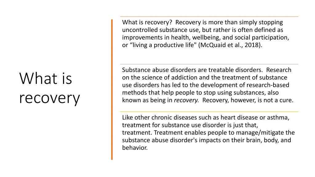 what is recovery recovery is more than simply