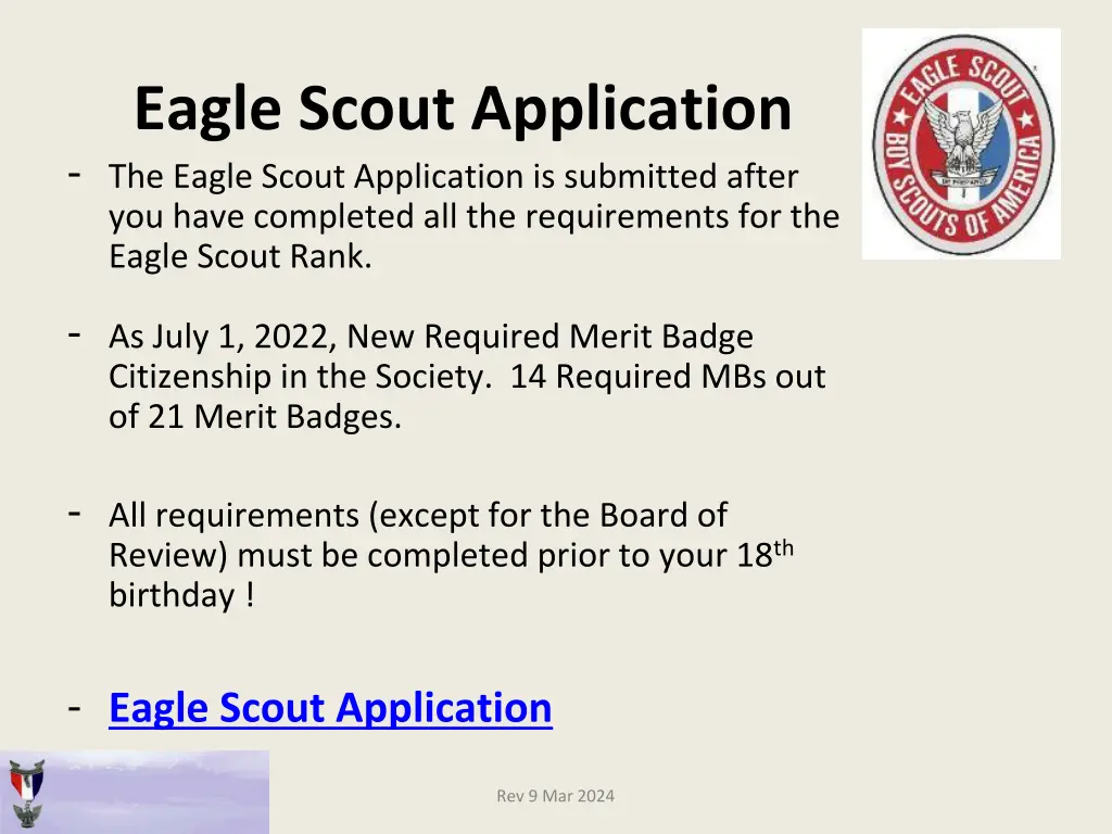 eagle scout application the eagle scout