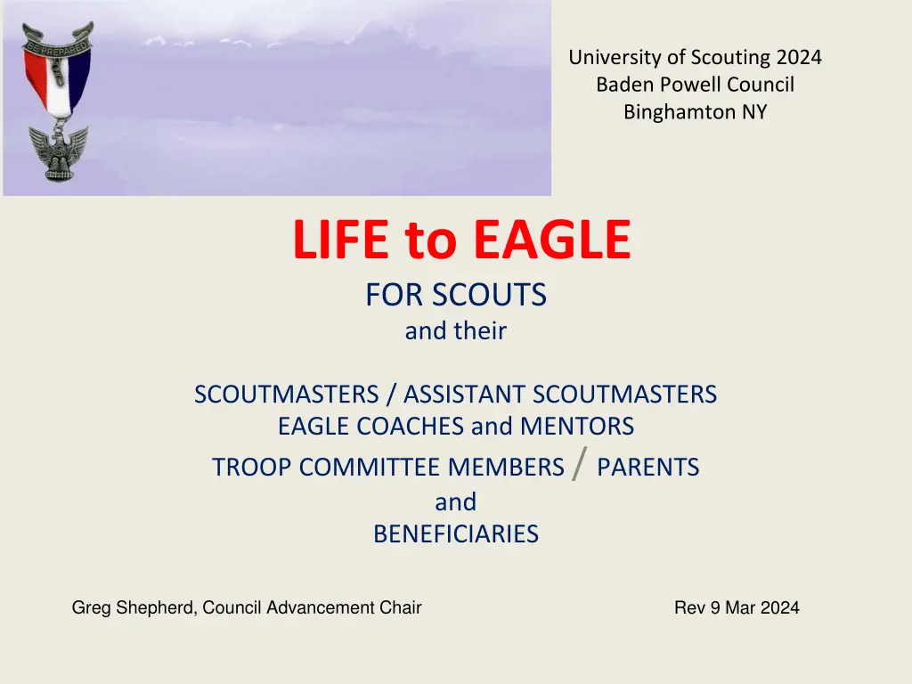 university of scouting 2024 baden powell council