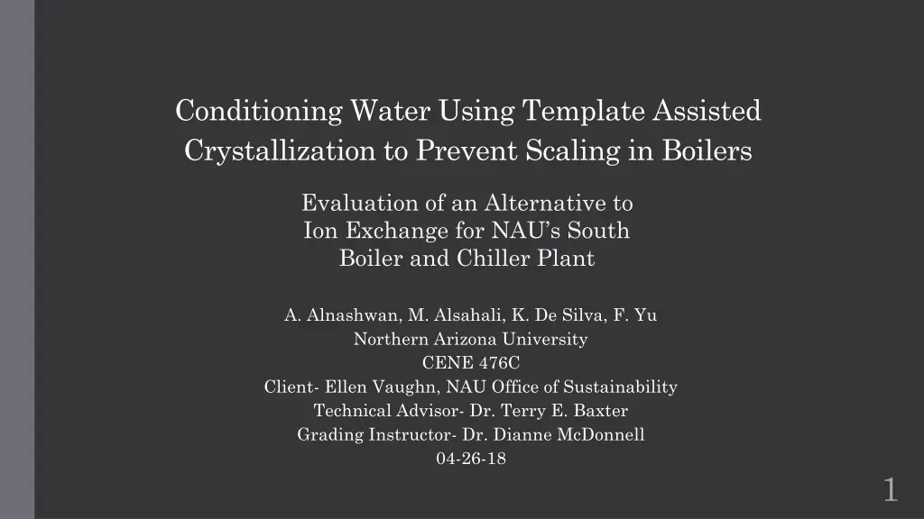 conditioning water using template assisted