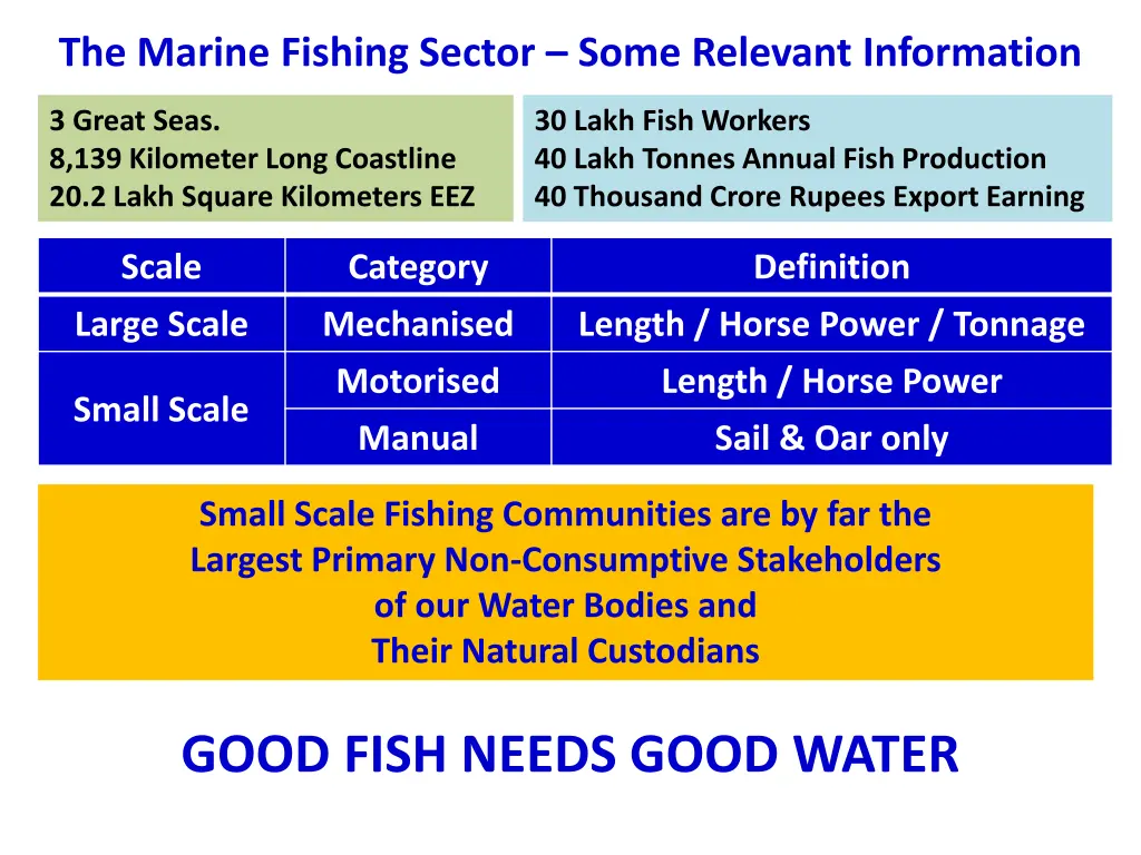 the marine fishing sector some relevant