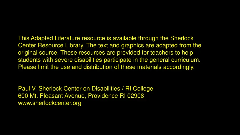 this adapted literature resource is available