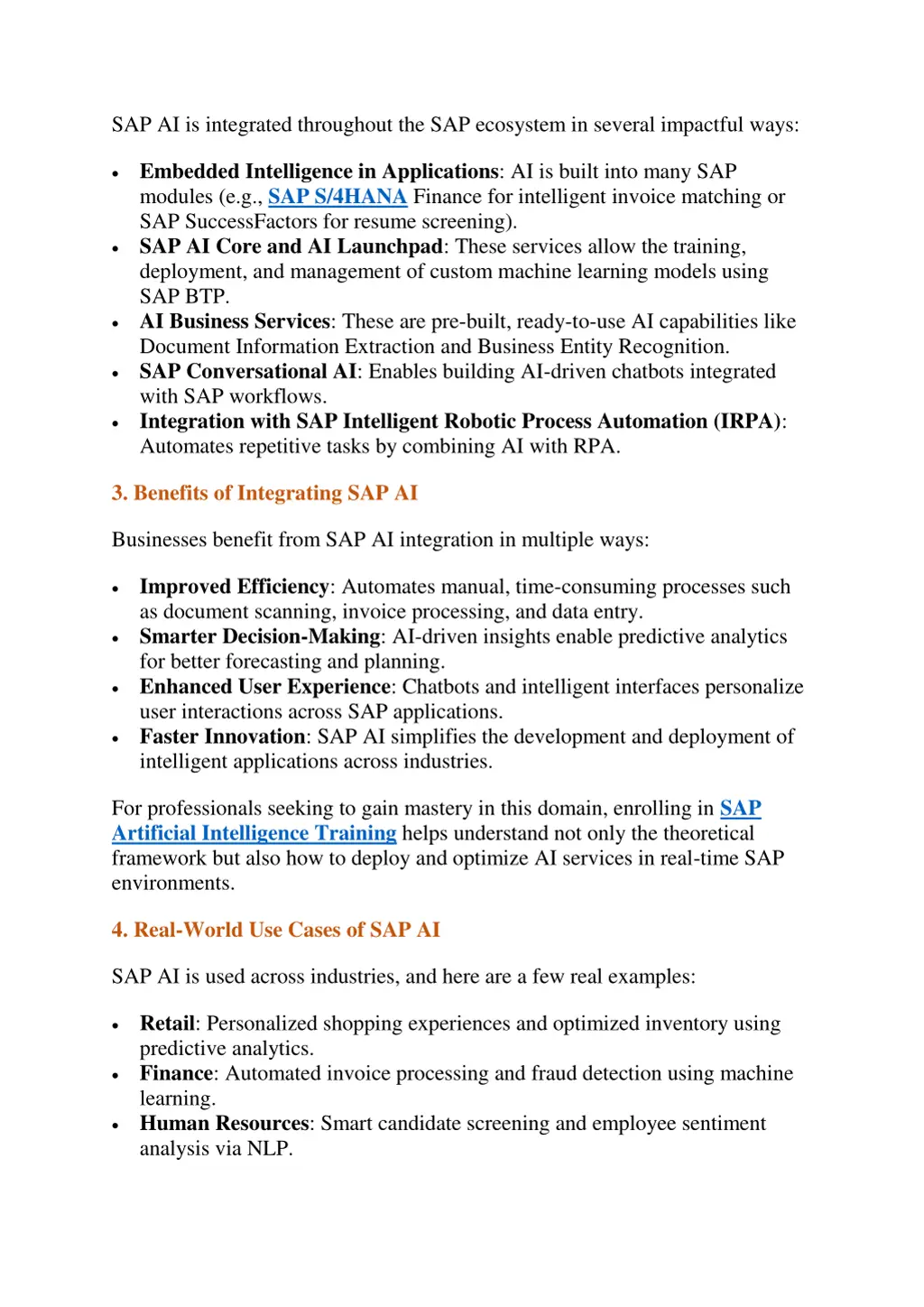 sap ai is integrated throughout the sap ecosystem