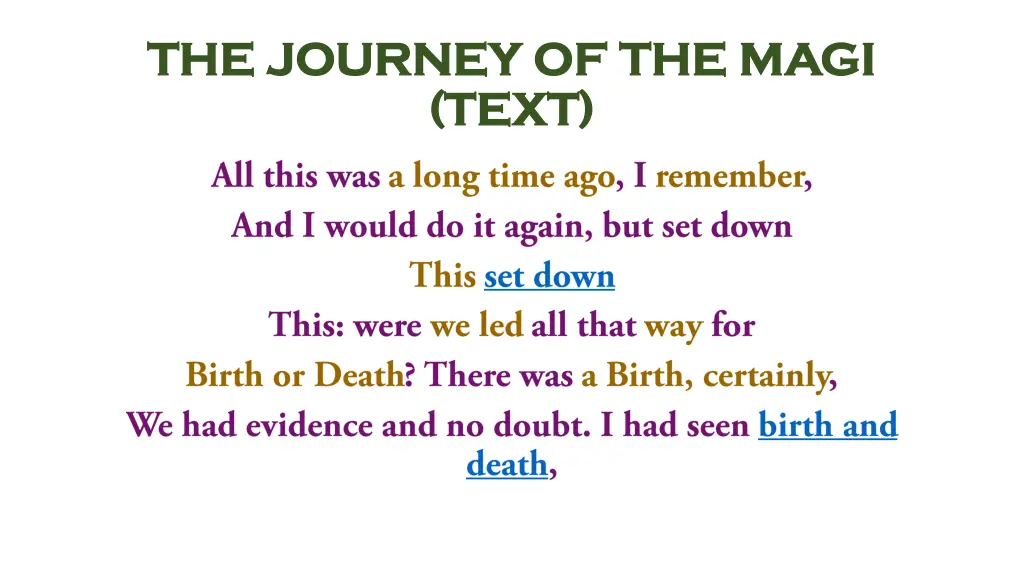 the journey of the magi the journey of the magi 7