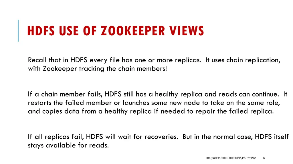 hdfs use of zookeeper views