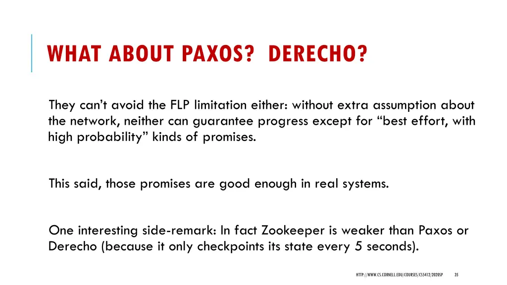 what about paxos derecho