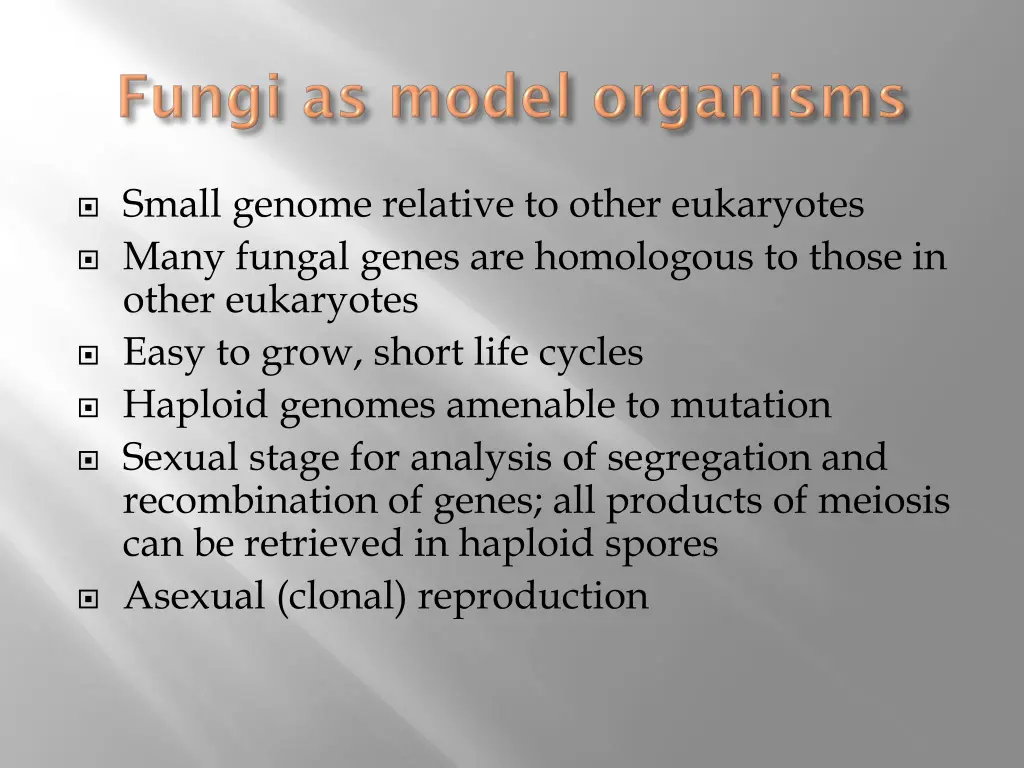 small genome relative to other eukaryotes many