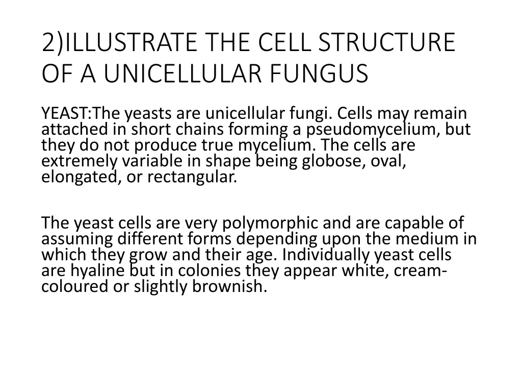 2 illustrate the cell structure of a unicellular