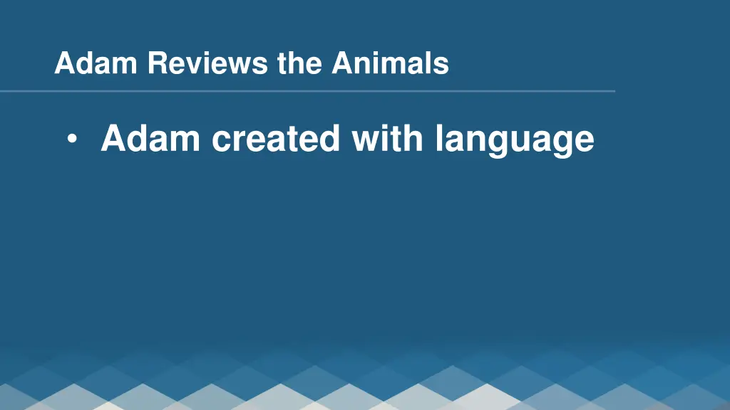 adam reviews the animals