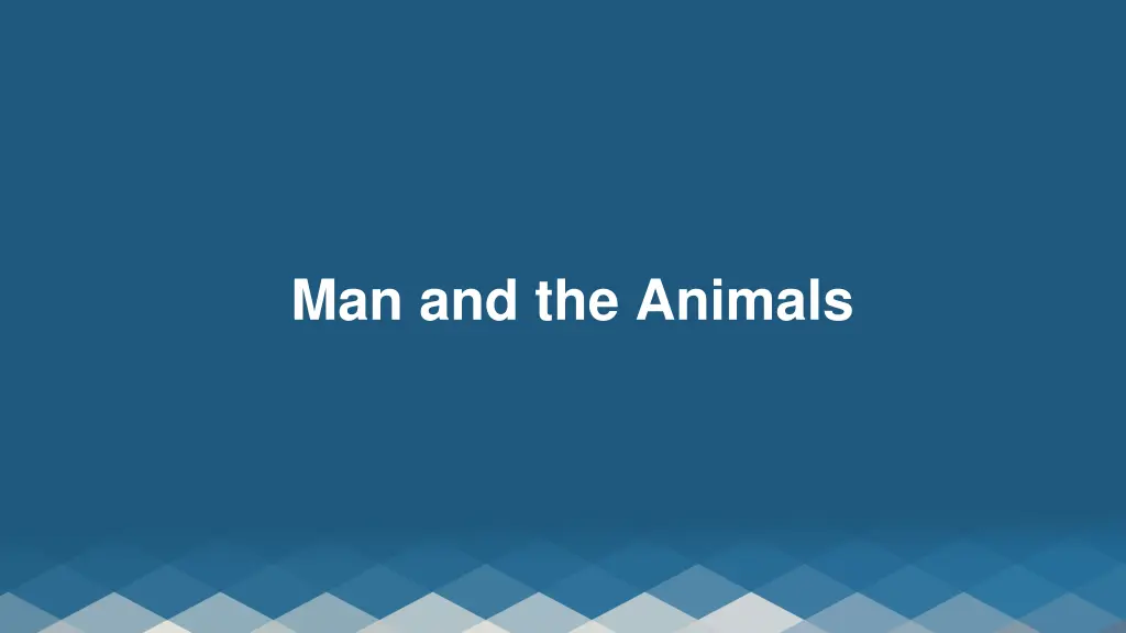 man and the animals