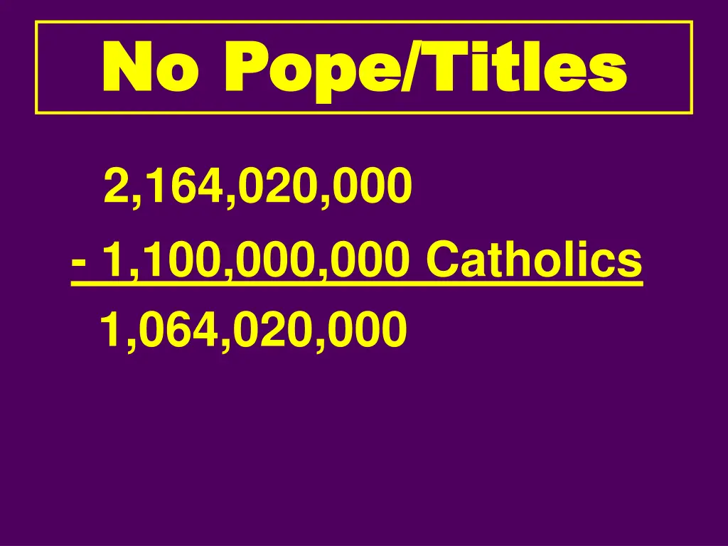 no pope titles no pope titles
