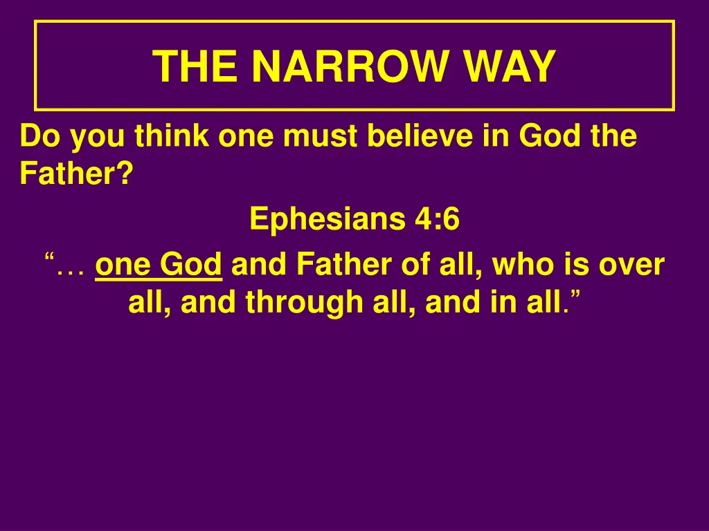 the narrow way 5