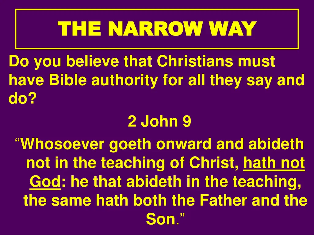 the narrow way the narrow way 11