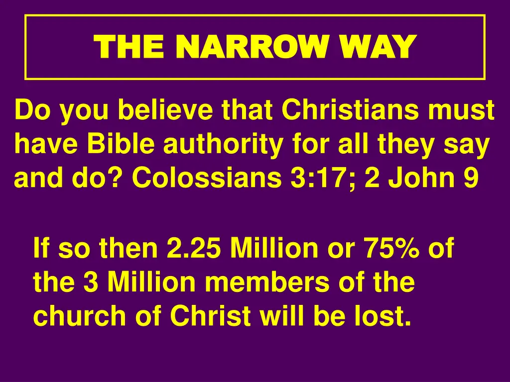 the narrow way the narrow way 12