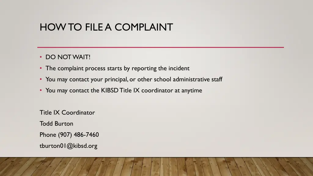 how to file a complaint