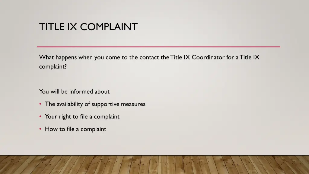 title ix complaint