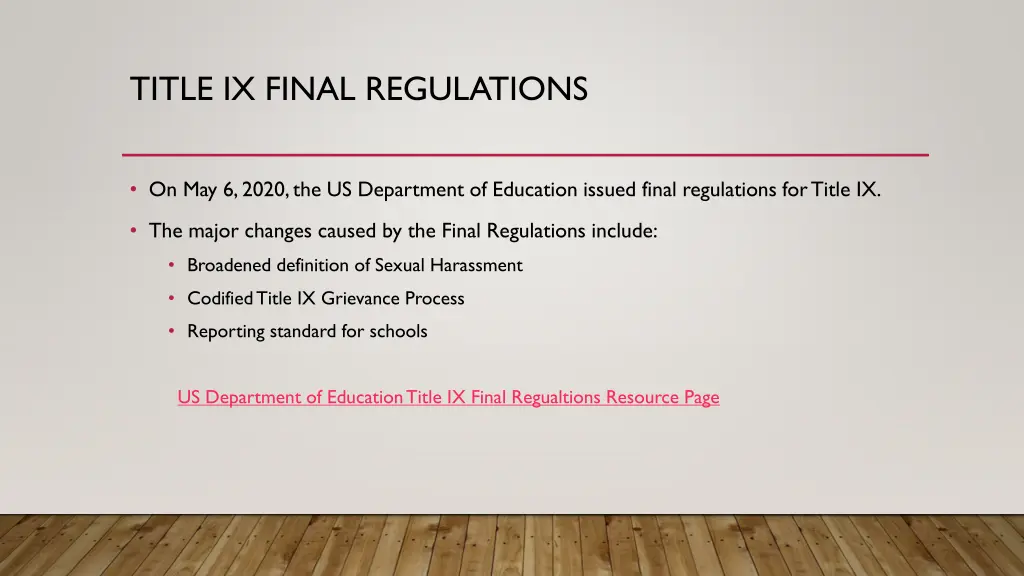 title ix final regulations