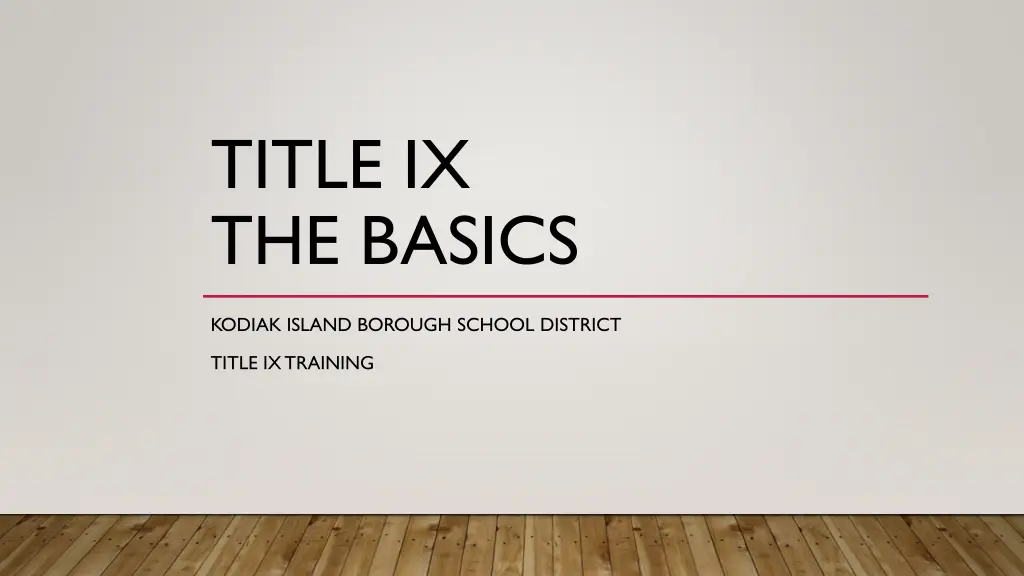 title ix the basics