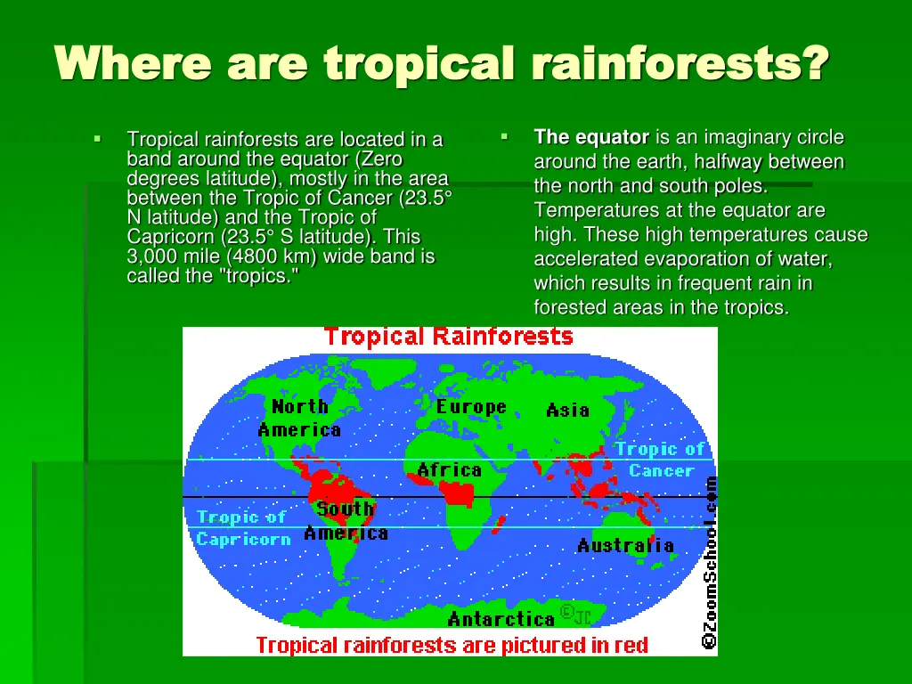 where are tropical rainforests where are tropical