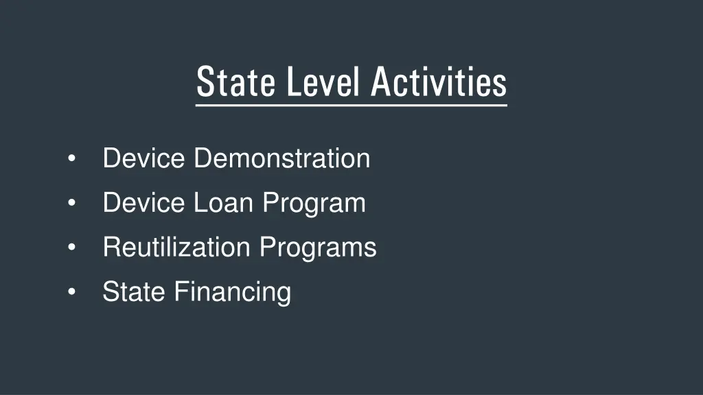 state level activities