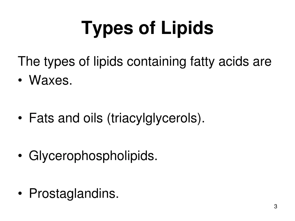 types of lipids