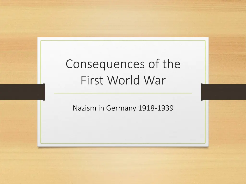 consequences of the first world war