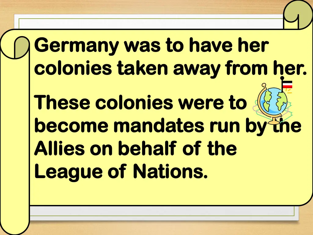 germany was to have her germany was to have