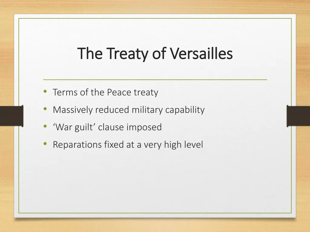 the treaty of versailles the treaty of versailles