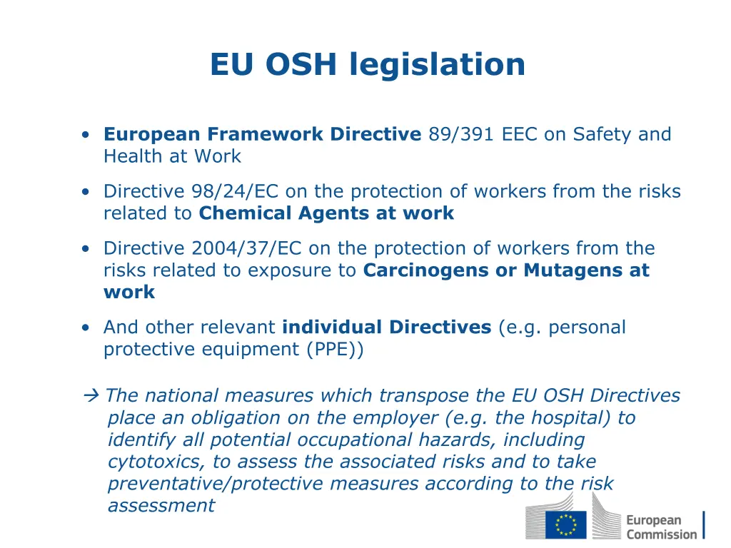 eu osh legislation