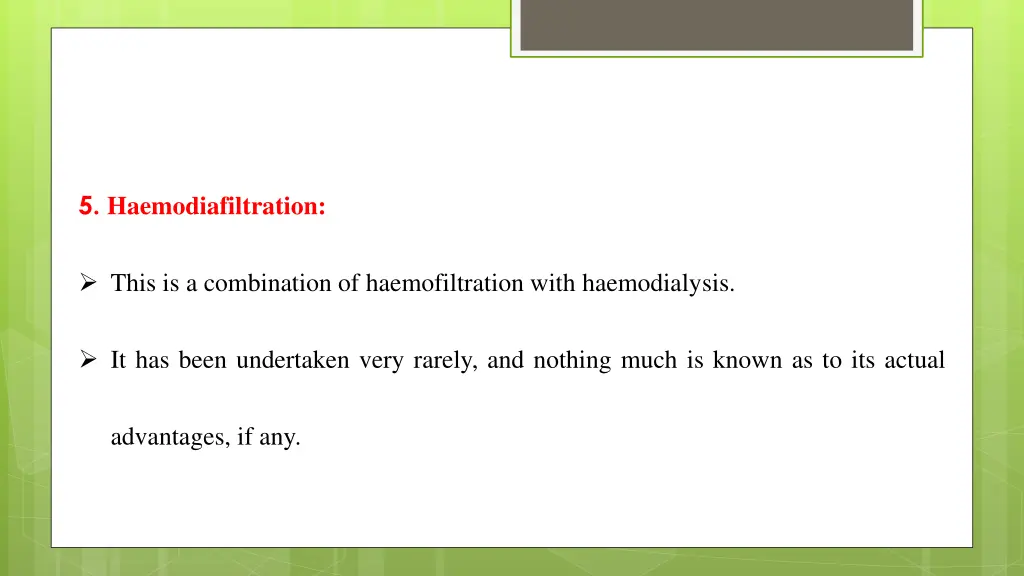 5 haemodiafiltration