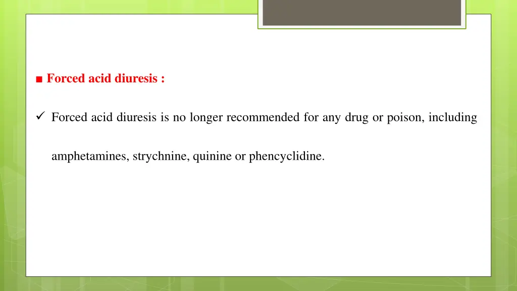 forced acid diuresis